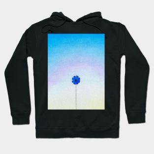 Blue small flower Hoodie